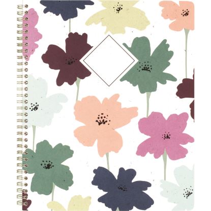 GreenPath Academic Year Weekly/Monthly Planner, Floral Artwork, 11" x 9.38", Multicolor Cover, 12-Month: July 2024-June 20251