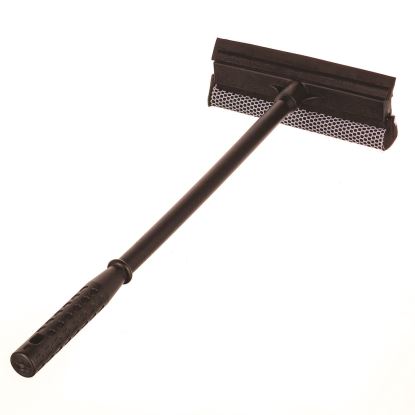 Auto Squeegee, 8" Rubber Blade, 8" Mesh Scrubber, 21" Plastic Handle with Grip, Black1