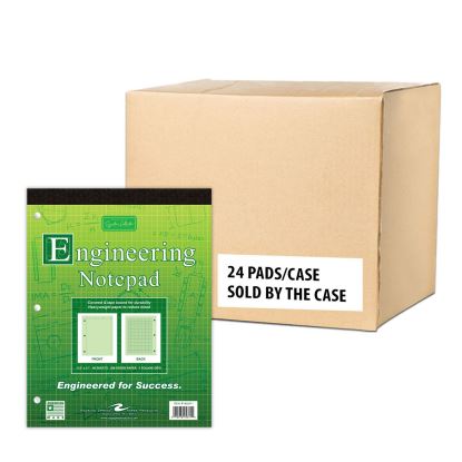Covered Engineering Pad, 5 sq/in Quadrille Rule, 80 Green 8.5 x 11 Sheets, 24/Carton, Ships in 4-6 Business Days1