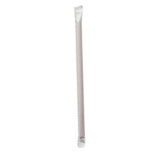 Wrapped Giant Straws, 7.75", Polypropylene, Red, 7,200/Carton1