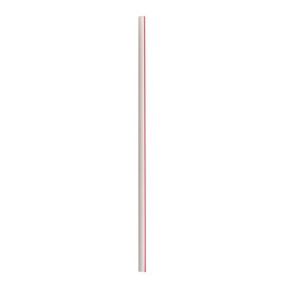 Jumbo Straws, 7.75", Polypropylene, Red/White Striped, 12,500/Carton1
