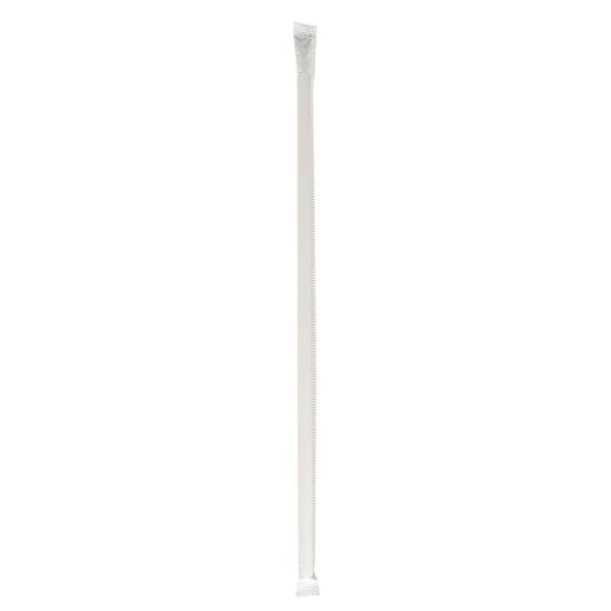 Wrapped Jumbo Straws, 10.25", Polypropylene, Red/White Striped, 2,000/Carton1