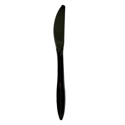 Mediumweight Polypropylene Cutlery, Knife, Black, 1,000/Carton1