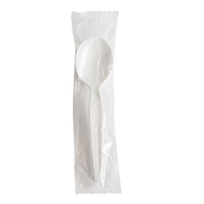Heavyweight Wrapped Polystyrene Cutlery, Teaspoon, White, 1,000/Carton1