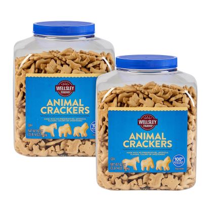 Animal Crackers, 62 oz Tub, 2/Carton, Ships in 1-3 Business Days1