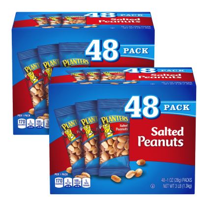 Salted Peanuts, 1 oz Pouch, 48/Box, 2 Boxes/Carton, Ships in 1-3 Business Days1