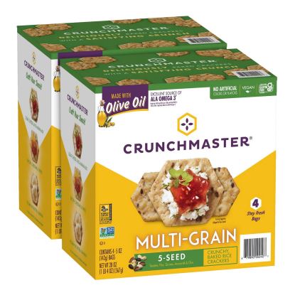 5-Seed Multi-Grain Crunchy Oven Baked Crackers, Original, 5 oz Bags, 4/Box, 2 Boxes/Carton, Ships in 1-3 Business Days1