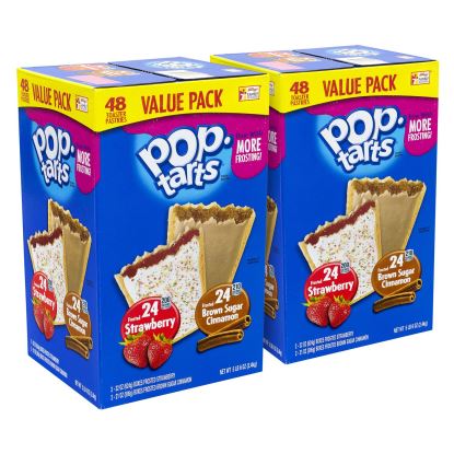 Pop Tarts, Brown Sugar Cinnamon/Strawberry, 2/Pouch, 24 Pouches Box, 2 Boxes/Carton, Ships in 1-3 Business Days1