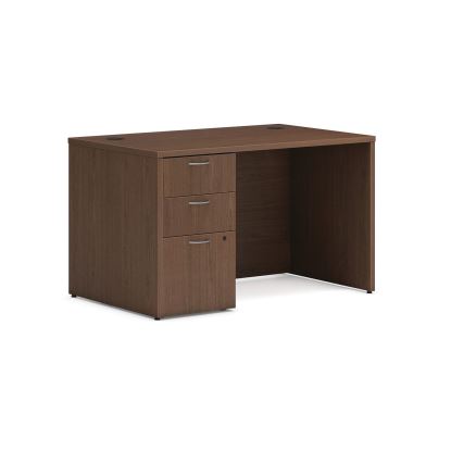 Mod Single Pedestal Desk Bundle, 48" x 30" x 29", Sepia Walnut, Ships in 7-10 Business Days1