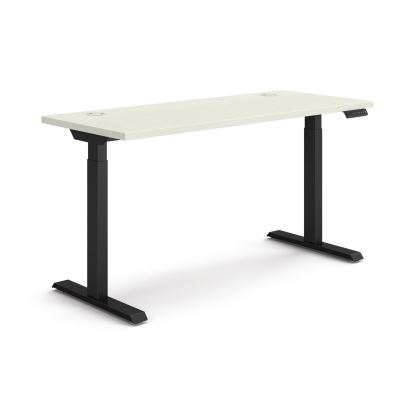 Coordinate Height Adjustable Desk Bundle 2-Stage, 58" x 22" x 27.75" to 47", Silver Mesh\Black, Ships in 7-10 Business Days1