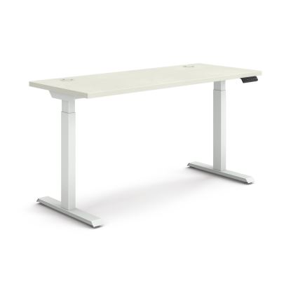 Coordinate Height Adjustable Desk Bundle 2-Stage,58" x 22" x 27.75" to 47", Silver Mesh/Designer White,Ships in 7-10 Bus Days1