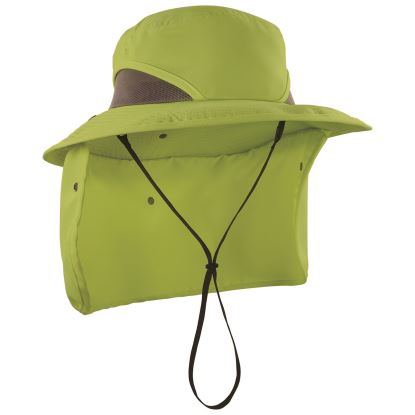 Chill-Its 8934 Ranger Hat with Neck Shade, Microfiber/Polyester, Small/Medium, Lime, Ships in 1-3 Business Days1