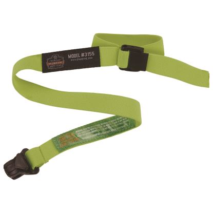 Squids 3155 Elastic Lanyard with Clamp, 2 lb Max Working Capacity, 18"-48" Long, Lime, 10/Pack, Ships in 1-3 Business Days1