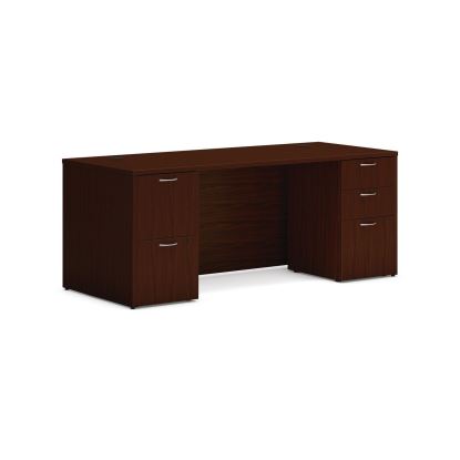 Mod Double Pedestal Desk Bundle, 72" x 30" x 29", Traditional Mahogany, Ships in 7-10 Business Days1