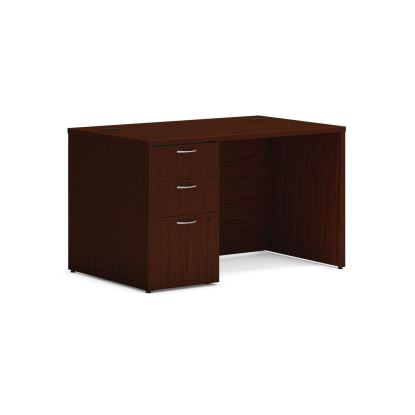 Mod Single Pedestal Desk Bundle, 48" x 30" x 29", Traditional Mahogany, Ships in 7-10 Business Days1