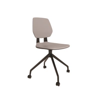 Commute Guest Chair, Supports Up to 275 lbs, 19" Seat Height, Gray Seat, Gray Back, Black Base, Ships in 1-3 Business Days1