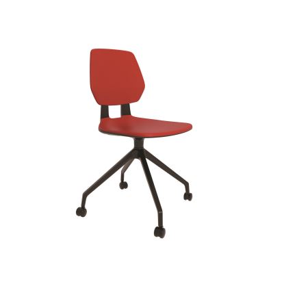 Commute Guest Chair, Supports Up to 275 lbs, 19" Seat Height, Red Seat, Red Back, Black Base, Ships in 1-3 Business Days1