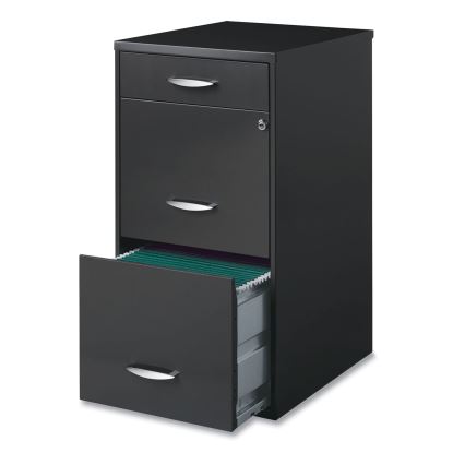 Utility File Cabinet, 3-Drawers: Pencil/File/File, Letter, Charcoal, 14.5" x 18" x 27.13"1