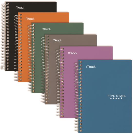 Wirebound Notebook, 1-Subject, Medium/College Rule, Randomly Assorted Cover Color (80) 7.5 x 5.5 Sheets1