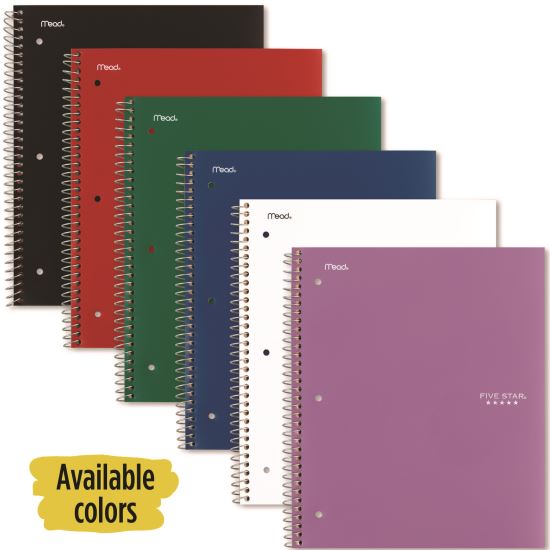 Wirebound Notebook, 1-Subject, Wide/Legal Rule, Randomly Assorted Cover Color, (100) 10.5 x 9.18 Sheets1