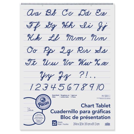 Chart Tablets, Presentation Format (1" Rule), 24 x 32, White, 25 Sheets, 12/Carton1