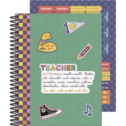 Teacher Planners, Weekly/Monthly, Two-Page Spread, 11 x 8.5, Multicolor Cover, We Stick Together Theme1