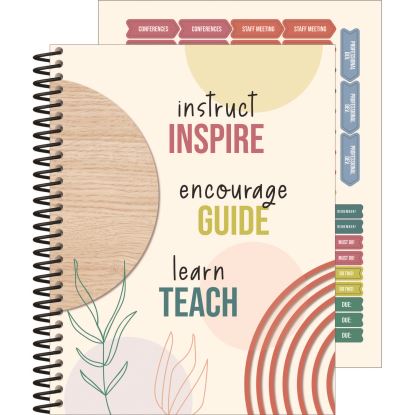 Teacher Planners, Weekly/Monthly, Two-Page Spread, 11 x 8.5, Multicolor Cover, True to You Theme1