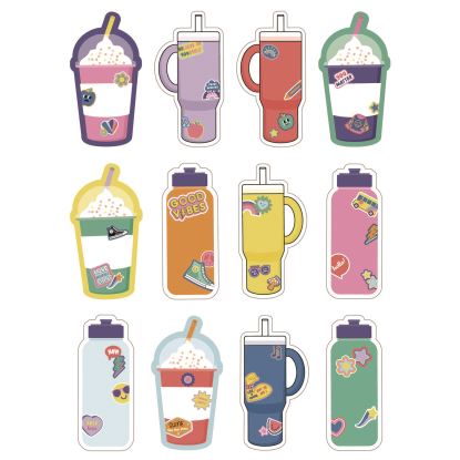Assorted Colorful Cut-Outs, We Stick Together Cups and Water Bottles, 36 Pieces1