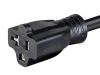 Monoprice 35062 power cable Black 23.6" (0.6 m) NEMA L5-20P NEMA 5-20R3