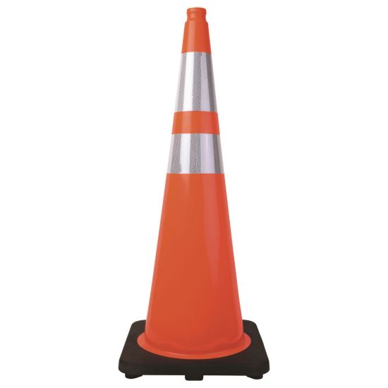 Tatco Traffic Cone, 14.5 x 1 x 36, Orange/Silver1