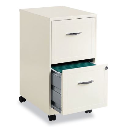 Vertical Mobile File Cabinet, 2 Letter-Size File Drawers, Pearl White, 14.25" x 18" x 26.5"1