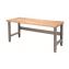 Standard Duty Butcher Block Top Adj Height Workbench, 2,000 lbs, 72 x 30 x 30.88 to 36.88, Maple/Gray1