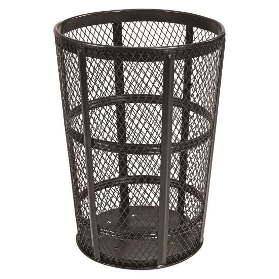 Steel Mesh Corrosion Resistant Trash Can, 48 gal, Black1