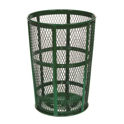 Steel Mesh Corrosion Resistant Trash Can, 48 gal, Green1