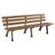 Recycled Plastic Benches with Back, 72 x 23 x 28, Tan1