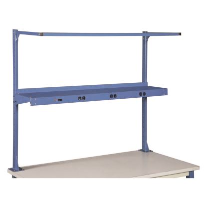 Upper Workbench Shelf, 6 Single Outlets, For Use With 60" Wide Workbenches, 100 lb Weight Capacity1