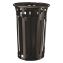 Outdoor Slatted Steel Trash Can, With Access Door, 36 gal, Steel Black1