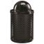 Outdoor Diamond Industrial Steel Trash Can, 36 gal, Black1