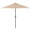 Outdoor Umbrella with Tilt Mechanism, 102" Span, 94" Long, Tan Canopy, Black Handle1