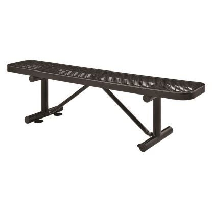 Expanded Steel Flat Bench, 72 x 14.5 x 18, Black1