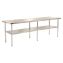 Work Table with Undershelf, Rectangular, 96 x 30 x 35, Silver Top, Silver Base/Legs1