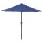Outdoor Umbrella with Tilt Mechanism, 102" Span, 94" Long, Blue Canopy, Black Handle1