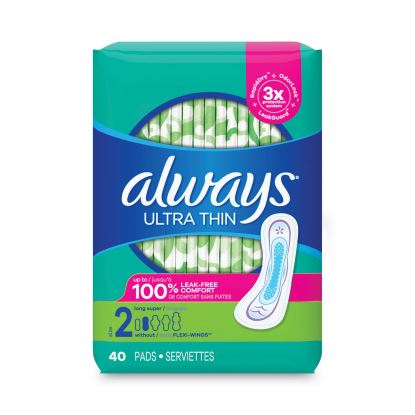 Ultra Thin Pads, Super Long 10 Hour, 40/Pack1