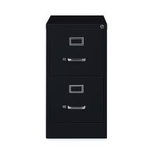Two-Drawer Economy Vertical File, Letter-Size File Drawers, Black, 15" x 22" x 28.37"1