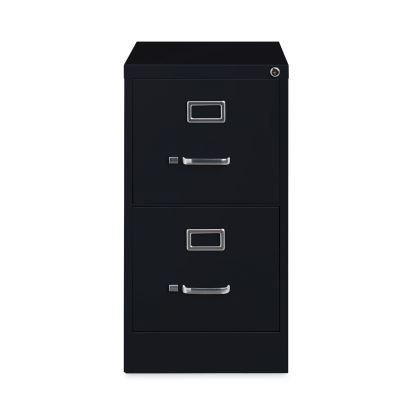 Two-Drawer Economy Vertical File, Letter-Size File Drawers, Black, 15" x 22" x 28.37"1