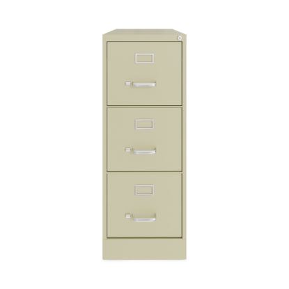 Three-Drawer Economy Vertical File, Letter-Size File Drawers, 15" x 22" x 40.19", Putty1