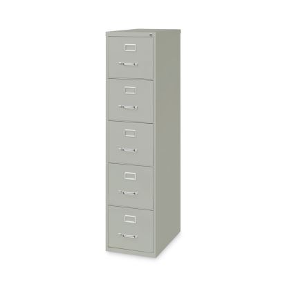 Five-Drawer Economy Vertical File, Letter-Size File Drawers, 15" x 26.5" x 61.37", Light Gray1