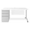 Modern Teacher Series Pedestal Desk, Left-Side Pedestal: Box/Box/File, 60" x 24" x 28.75", White/Silver1