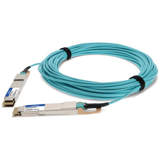 AddOn Networks QDD-400-AOC25M-AO InfiniBand/fibre optic cable 984.3" (25 m) QSFP-DD DAC Aqua color1