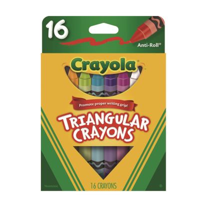 16-Color Triangular Crayons, Assorted, 16/Box1